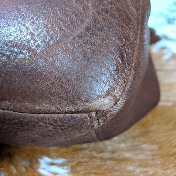 Architect Brown Distressed Leather Crossbody - Picture 6 of 9